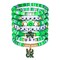 XOCARTIGE Surfer Heishi Bracelets for Women Stackable Rainbow Vinyl Disc Clay Beaded Stretch Bracelets Elastic Layering Friendship Bracelets Boho Summer Beach Jewelry (St.Patrick's Day 1)